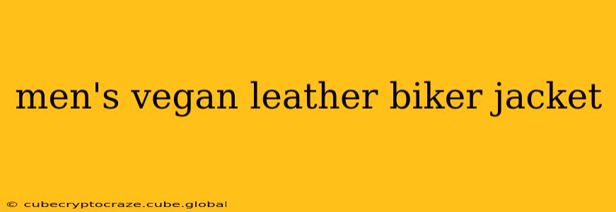 men's vegan leather biker jacket