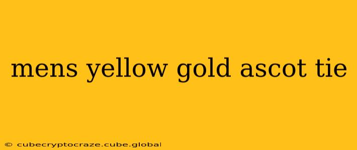 mens yellow gold ascot tie