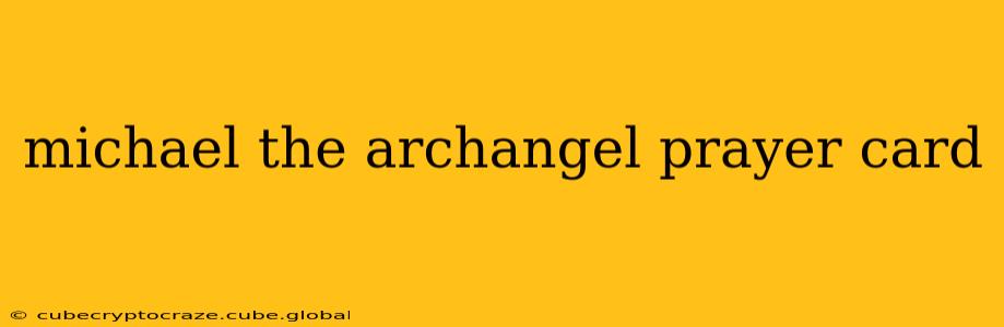 michael the archangel prayer card