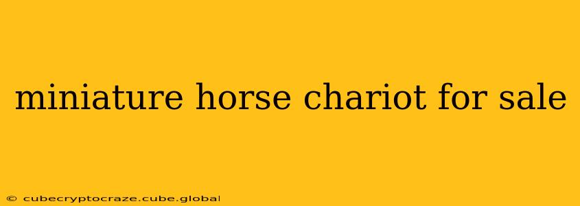 miniature horse chariot for sale