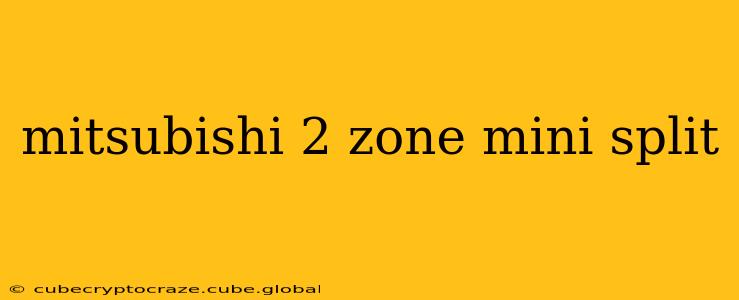 mitsubishi 2 zone mini split