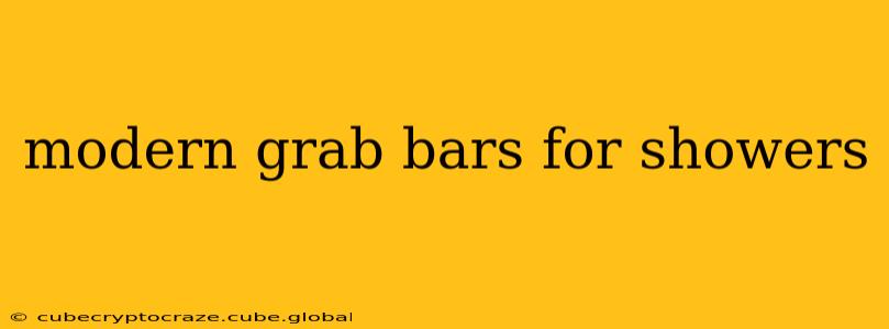 modern grab bars for showers