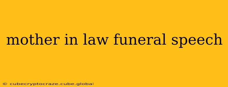 mother in law funeral speech