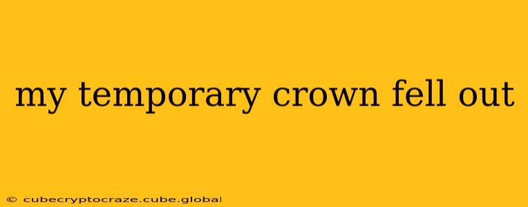 my temporary crown fell out
