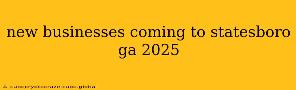 new businesses coming to statesboro ga 2025