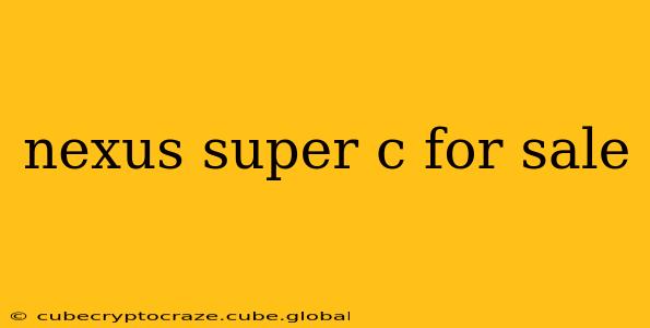 nexus super c for sale