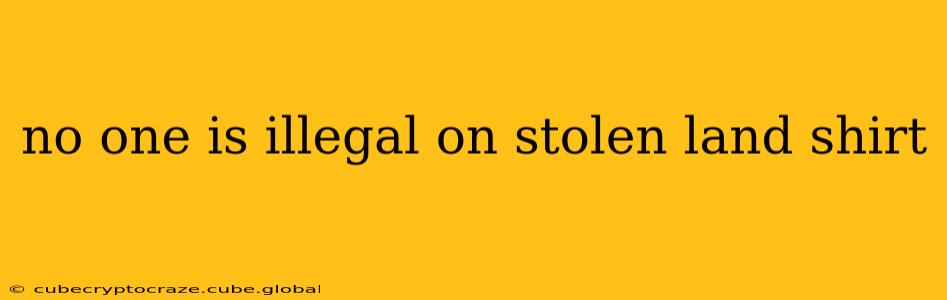 no one is illegal on stolen land shirt