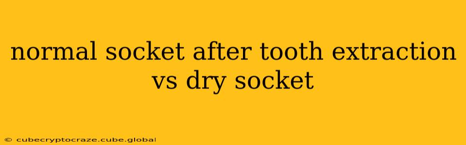 normal socket after tooth extraction vs dry socket