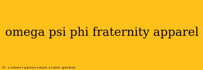 omega psi phi fraternity apparel