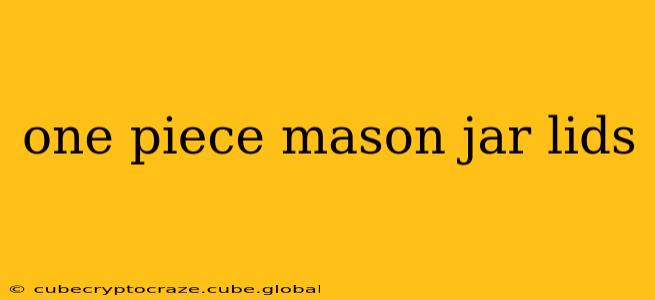 one piece mason jar lids