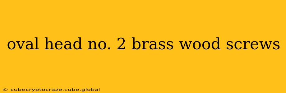 oval head no. 2 brass wood screws