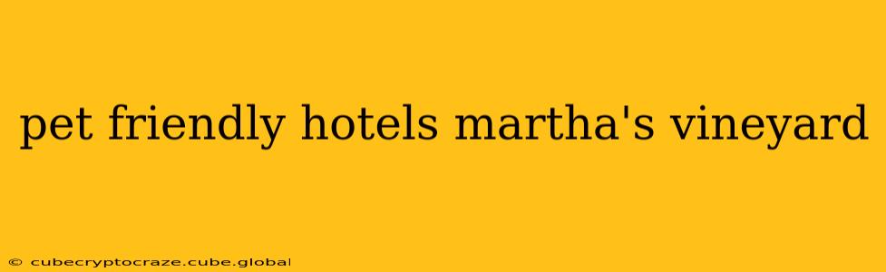 pet friendly hotels martha's vineyard