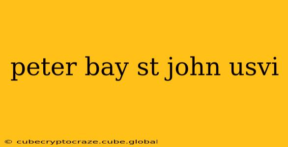 peter bay st john usvi