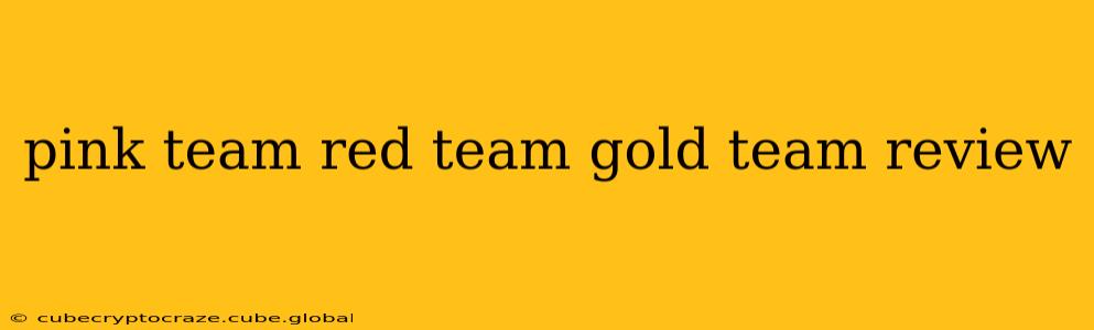 pink team red team gold team review
