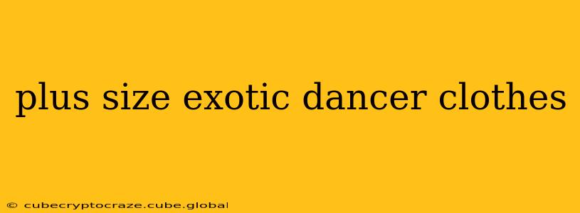 plus size exotic dancer clothes