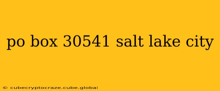 po box 30541 salt lake city