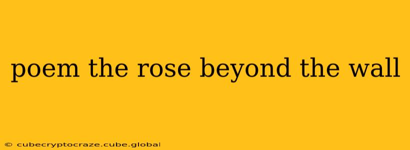 poem the rose beyond the wall
