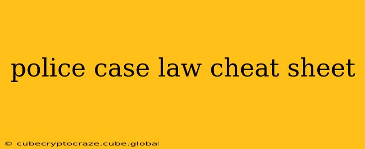 police case law cheat sheet