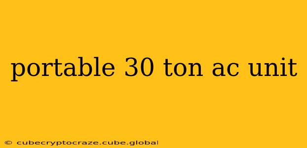 portable 30 ton ac unit