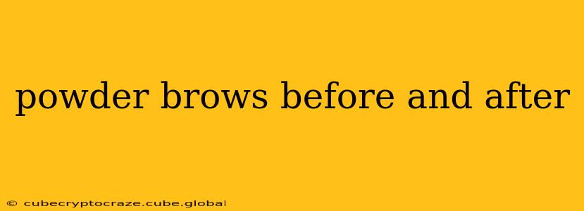 powder brows before and after