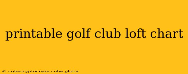 printable golf club loft chart