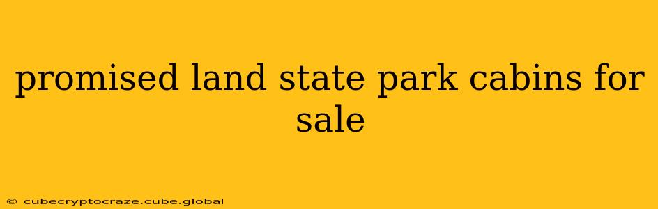 promised land state park cabins for sale