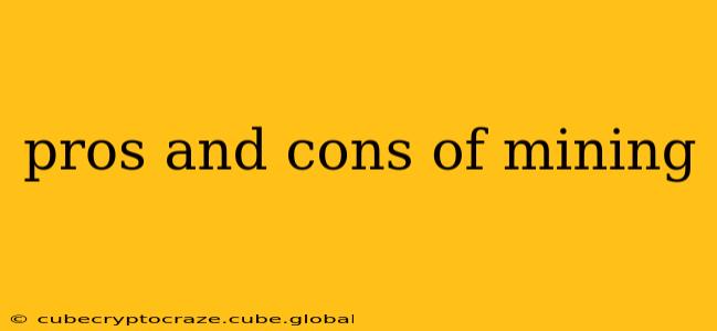 pros and cons of mining