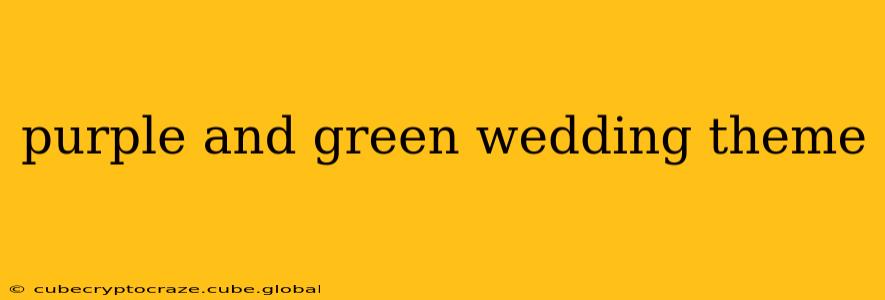 purple and green wedding theme