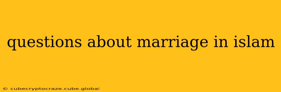 questions about marriage in islam