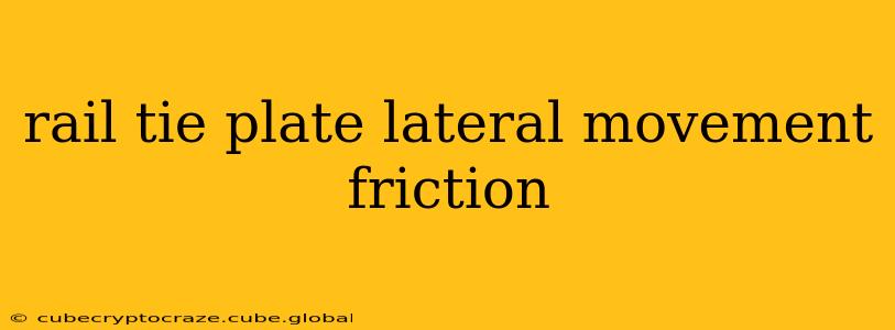 rail tie plate lateral movement friction