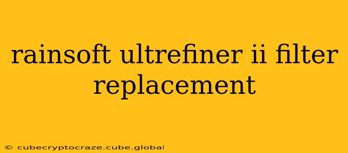 rainsoft ultrefiner ii filter replacement