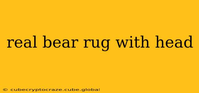 real bear rug with head