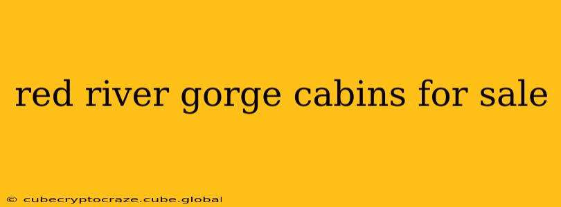 red river gorge cabins for sale