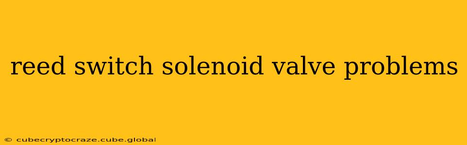 reed switch solenoid valve problems