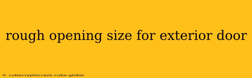 rough opening size for exterior door