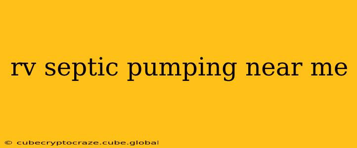 rv septic pumping near me
