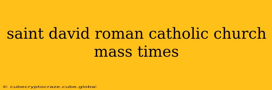 saint david roman catholic church mass times