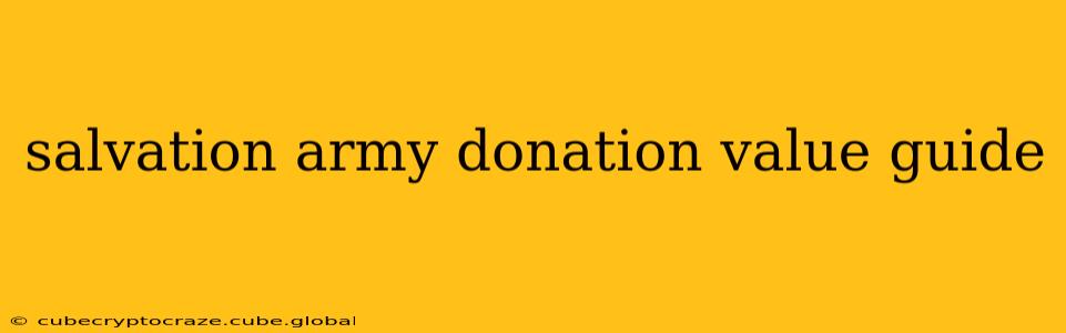 salvation army donation value guide