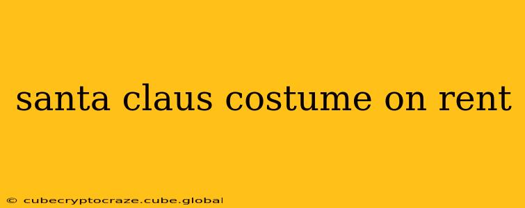 santa claus costume on rent