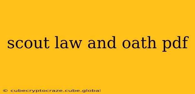 scout law and oath pdf