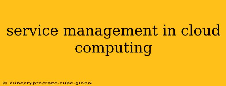 service management in cloud computing