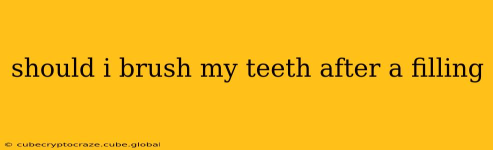 should i brush my teeth after a filling