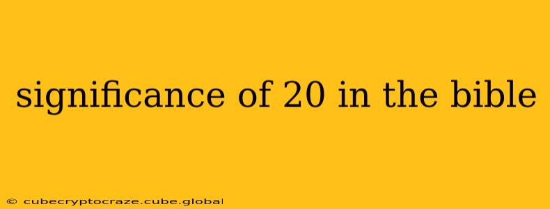 significance of 20 in the bible