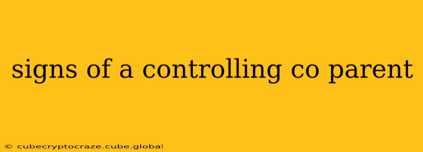 signs of a controlling co parent