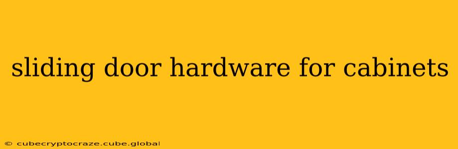 sliding door hardware for cabinets