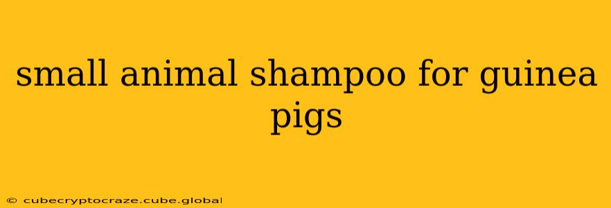 small animal shampoo for guinea pigs