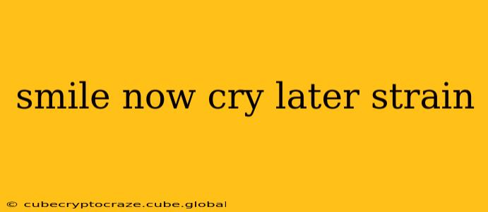 smile now cry later strain