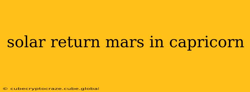 solar return mars in capricorn
