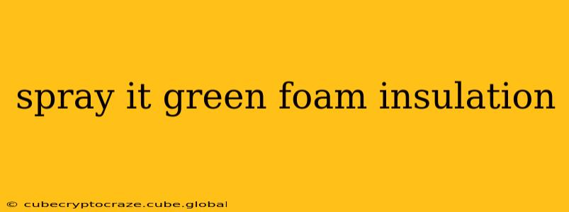spray it green foam insulation