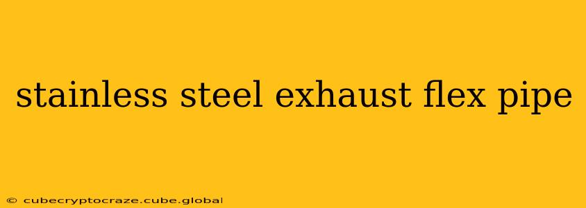 stainless steel exhaust flex pipe